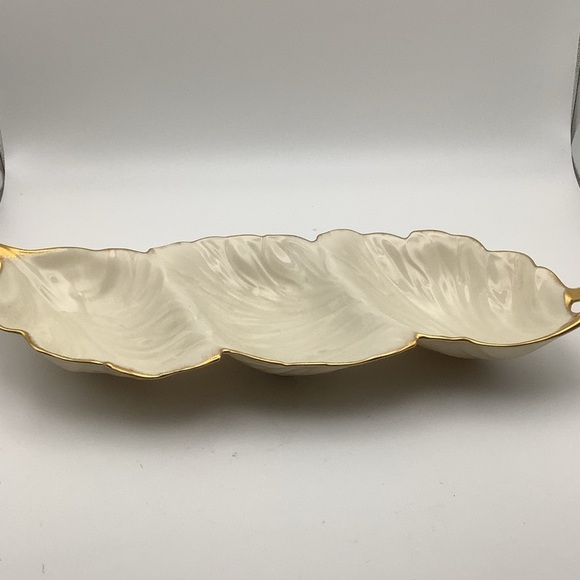 Lenox Tripoli Three Section Shell Shaped Serving Dish - Picture 4 of 12